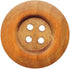 Chenkou Craft 20pcs Big Size 50mm 2" Light Brown Round Wood Buttons 4 Holes Craft Sewing Button...