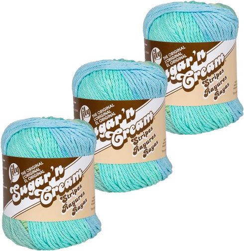 3 Pack 100% Cotton Yarn - Size 4 Medium Weight - Perfect for Crafting, Clothing, Accessories and More!......