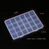 2PCS 24 Slots Transparent Plastic Jewelry Organizer Box Compartment Storage Container for Bead Rings Jewelry Display Organizer...