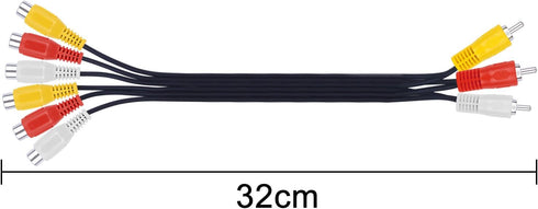 BronaGrand 3 RCA Male Jack to 6 RCA Female Plug Splitter Audio Video Av Adapter Cable 12inch...