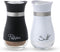 Lonffery Salt and Pepper Shakers Set - Salt Containers for Gifts, Kitchen Decor, Home, RV, Camp, BBQ, 4 oz Farmhouse Spice Dispenser with Glass Bo...