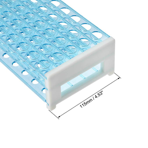 uxcell Detachable Polypropylene Test Tube Holder Rack 50 Hole for 13-16mm Tubes Light Blue 2Pcs...