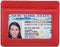 womens Credit Holder Genuine Leather Slim Minimalist Card Case Wallet, Red With Id Window, Classic US...