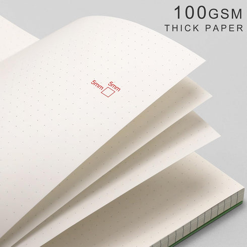 RETTACY Bullet Dotted Journal - A4 Dotted Grid Spiral Notebook with 300 Pages, 100 GSM Premium Acid-Free Paper, Bullet Journaling, Sketching, Twin...