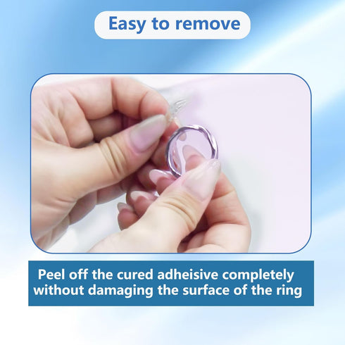 Eco-Friendly Innovative Ring Size Adjuster Adhesive with UV Light- Adjusts Any Ring Size, Easy Application & Removal, Ring Size Adjuster for Loose...