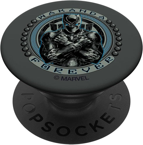 Marvel Black Panther T'Challa Emblem Wakanda Forever PopSockets Adhesive PopGrip...
