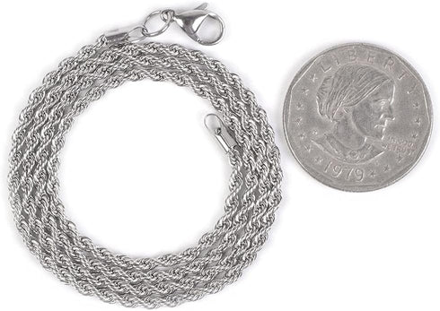 Justinstones Hexagonal Pointed Reiki Chakra Pendant Stainless Steel Chain Necklace 20" Iron Gift Box...