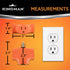 Kingman Orange 3-Outlet Heavy Duty Plug Adapter Grounded Power Tap (1 Pack) 125V / 15A / 1875W...