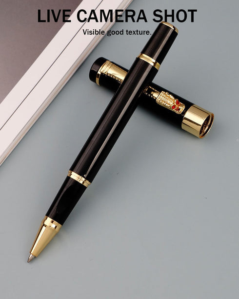 Metal Ballpoint Pens Set, Fancy Fine Point Smooth Writing Pens, Luxury Rollerball Pen with 10 Ink Refills 0.5 mm for Journaling, Men Executive, No...