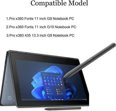 Slim Rechargeable Stylus Pen for HP Slim Rechargeable Pen(630W7AA) Compatible with HP Pro x360 Fortis 11 inch G9 /G10 Notebook PC,435 13.3 inch G9...