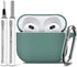 AirPods 3rd Gen Case Cover with Cleaner Kit,Soft Silicone Protective Case for Apple AirPods 3rd Generation Charging Case with Keychain,Shockproof ...