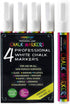 Chalk Markers, Chalkboard Markers with Reversible 7mm Fine or Chisel Tip, Erasable Liquid Chalk Markers for Menu Board, Glass, Blackboard, Window,...