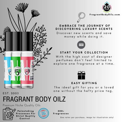 Impression of Alien For Women, Body Oil, Perfume Oil, Perfume, Cologne, Fragrance, Uncut, Undiluted, No alcohol, 100% Pure Oil...