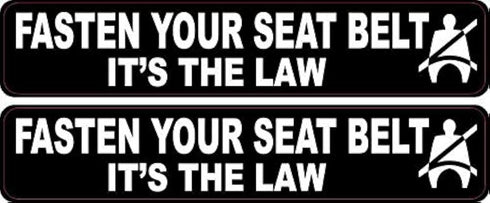 StickerTalk Fasten Your Seatbelts Vinyl Stickers, 5 inches by 1 inch...