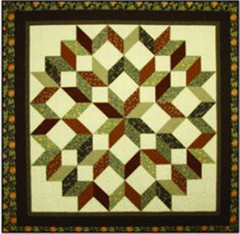 Calico Carriage Quilt Designs Rippling Star Quilt Pattern, No Diamonds, No "Y" Seams, Fat Quarter Friendly, 4 Size Options (CCQD155B)...