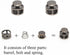 Metal Cord Locks for Drawstrings Round Cord Stopper Gunmetal Double Hole Spring Clasps Toggle Fastener Elastic Buckle for Shoelaces, Paracord, Bag...