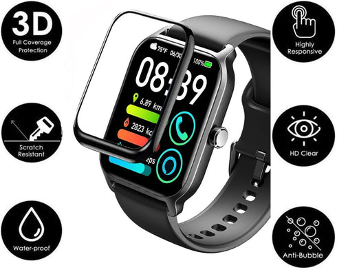 Full Coverage 3D Screen Protector Compatible For IDW13 1.8” of Woneligo, Faweio, Amzhero, TOOBUR, VRPEFIT, Konitee, Gydom, IDW15 Fitpolo TMHAI,MIL...