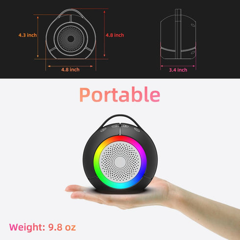USB Computer Speakers for Desktop PC | Portable Plug-N-Play Laptop Speakers with Dynamic RGB Light, Ultra-Clear Sound, Loud Volume, Deep Bass, Tou...