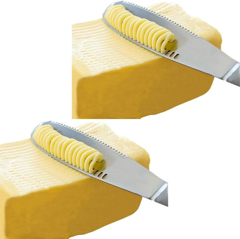 Stainless Steel Butter Spreader, Butter Knife - 3 in 1 Kitchen Gadgets (2 Set)...