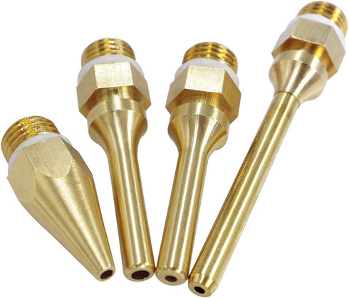 Wolfride 4Pcs Glue Gun Nozzle Set Hot Glue Gun Tips 10.8mm Thread Interchangeable Copper Nozzle Bore Diameter 2mm 3mm...