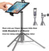 4-10 inch Phone and Tablet Tripod Mount, with 1/4 inch Screw Thread, for iPhone X 8 7 6 iPad Samsung Galaxy Tablet Selfie Stick Smartphone, Adjust...