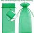 HRX Package 30pcs Organza Wine Bags, Sheer Mesh Wine Gift Pouches Bottle Covers Dresses with Drawstring for Christmas (Green)...