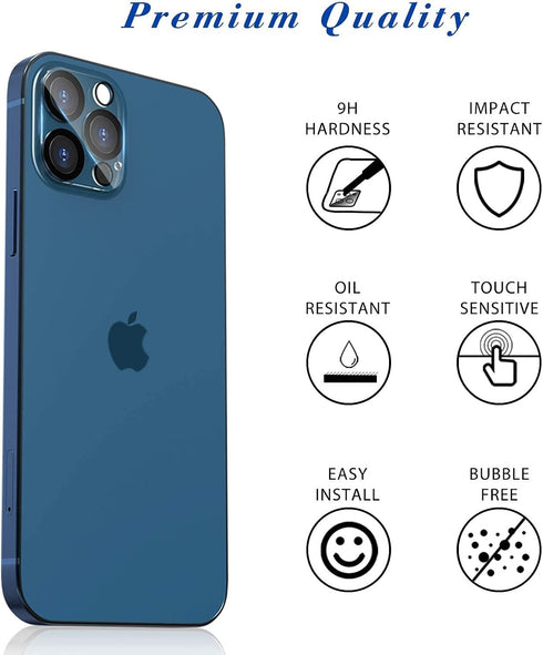 imluckies Camera Lens Protector for 6.7" iPhone 12 Pro Max Tempered Glass, HD Clear & 9H Hardness, Case-Friendly, Scratch Resistant, Easy Installa...