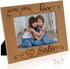 KATE POSH All You Need is Love and Your Sister Engraved Wood Picture Frame, Bridesmaids & Maid of Honor Gifts, Best Sister Ever, Birthday Gift (5x...