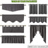NICETOWN Half Window Kitchen Tier Curtains- Tailored Scalloped Valance/Swags for Basement/Bedroom(One Pair, 36 by 36-inches Each Panel, Grey)...