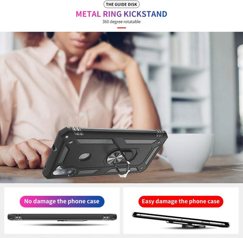 Galaxy A11 Phone Case, Samsung A11 Phone Case with Screen Protector, Military Grade Protective Cases with Ring for Samsung Galaxy A11 (Black)...