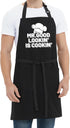 Funny Chef Aprons for Men - Mr.Good Lookin' is Cookin' - Men’s Funny Kitchen Cooking Grilling BBQ Aprons with 2 Pockets - Birthday Father’s Day Ch...