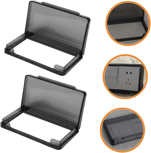 2pcs Cover Electrical Outlet Jackbox Outlet Covers Face Plate Panel Box Socket Cover Proof Outlet Cap Sticky Outlet Cover Box Abs...
