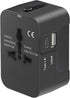 Travel Adapter, Worldwide All in One Universal Travel Adaptor AC Power Plug Adapter Wall Charger with USB-C and USB-A Charging Ports for USA EU UK...