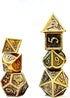 7 Pieces Metal DND Dice Set Retro D&D Polyhedral Dice with Flannel Bag for DND Dungeons and Dragons Role Playing Games (Bronze)...
