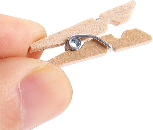 DECORA Sturdy 1 Inch Mini Wooden Craft Clothespins 100pcs...