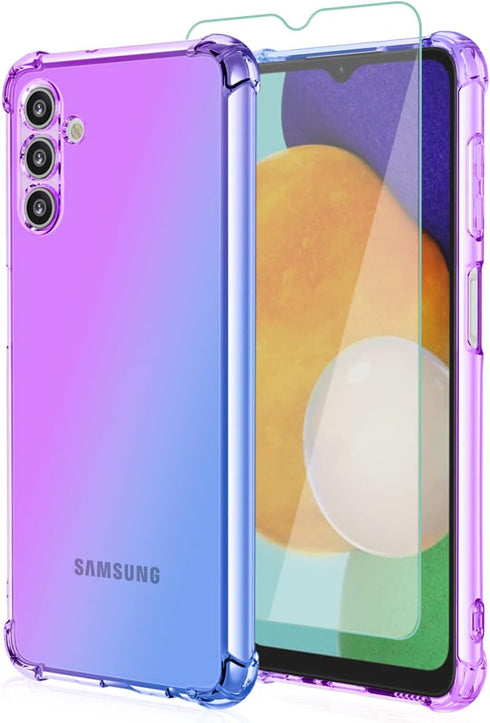 Osophter for Samsung Galaxy A13 5G Case,Samsung A04S Case Clear with Screen Protector Reinforced Corners TPU Shock-Absorption Cell Phone Cover for...
