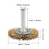 uxcell 1-1/2Inch Wire Wheel Brush Bench Copper Plated Crimped Steel 1/4-Inch Shank 10 Pcs...