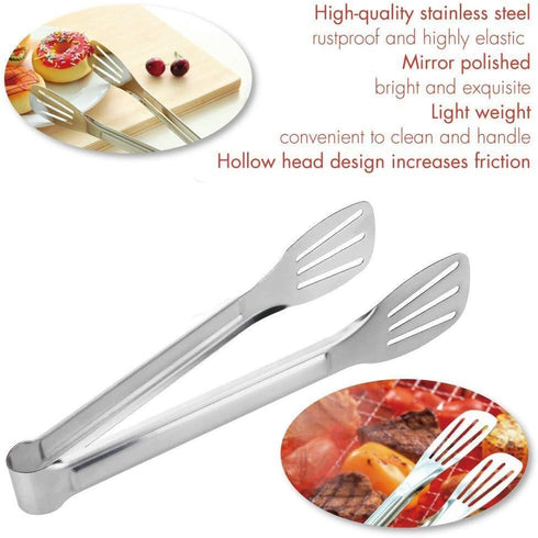 Serving Tongs Kitchen Tongs,Buffet Tongs, Stainless Steel Food Tong Serving Tong,9 inch?4 Pack)...