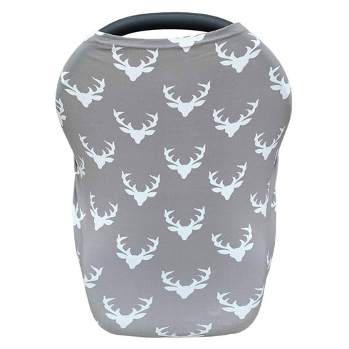 Baby Car Seat Cover Deer Printing Nursing Cover Extra Soft Extra Stretchy...