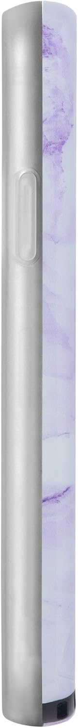 LuMee Duo Phone Case, Lavender Marble | Front & Back LED Lighting, Variable Dimmer | Shock Absorption, Bumper Case, Selfie Phone Case | iPhone 8 /...