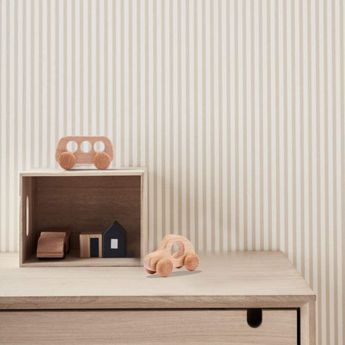Promise Babe Organic Wooden Baby Push Toys Fine Motor Development Sensory Skills Toy Montessori Grasping Toy 2pc Wood Car Rattles...