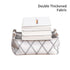 Decorative Collapsible Rectangular Fabric Storage Bin Organizer Basket with Wooden Handles for Clothes Storage, 11"×7.1"×3.9", White...