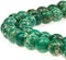 JarTc Natural Stone 6 Colors Sea Sediment Imperial Jasper Round Loose Beads for Jewelry Making (8mm, Dark Green)...