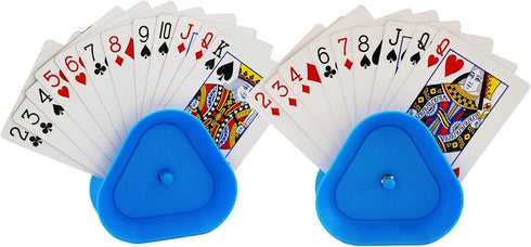 Yuanhe Playing Card Hand Holders - Triangle Shaped Hands-Free Poker Game Card Holder Trays, Set of 8...