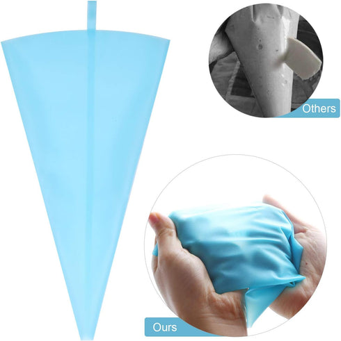 16 Pcs Reusable Pastry Piping Bags Silicone Icing Bags with 8 Coupler for Icing Frosting Decorate Cake, (10,12,14,16 inch)...