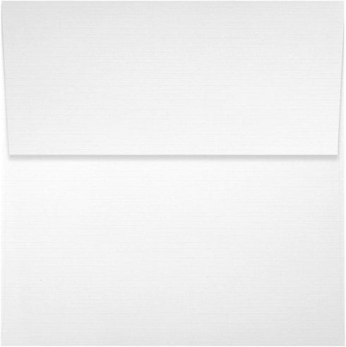 LUXPaper Square Invitation Envelopes | Peel & Press | 3 1/4" x 3 1/4" | White Linen | 80lb. Text | 50 Qty...