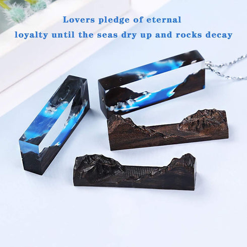 iSuperb 5 pieces Wooden for Resin Epoxy Craft, Resin Wood Pendant Accessories for DIY Jewelry Making Necklace, handmade art designer landscape Nat...