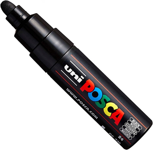 Posca PC-7M Paint Marker Art Pens - Large Bullet Nib 4.5-5.5mm - 15 Colours - New for 2017 - Black...
