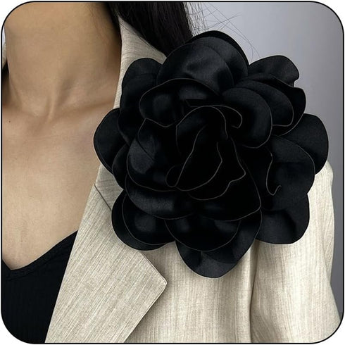 Flower Pins for Clothes, Extra Large Rose Flower Statement Dainty Elegant Brooches Pins for Women Party Prom Clothes Accessories Jewelry Gifts…...