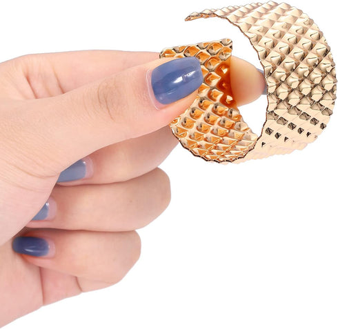 HEIDKRUEGER Napkin Rings Set Gold Dining Table Decoration Handmade Napkin Holder (B-12Pcs)...